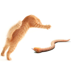 Interactive Cat Toys Realistic Simulation RC Remote Control Snake Toy Moving Electric Tricky Snake Cat Toys For Indoor Cats Dogs