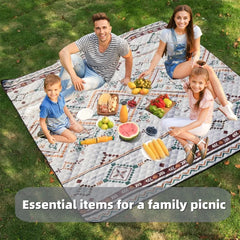 Outdoor picnic mat is a hand-held luggage protection and moisture-proof camping blanket, suitable for travel, beach and trips.