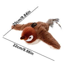 Electric Bird Teasing Cat Toy Interactive Simulation Bird Plush Toy Pet Kitten Teasing Toys for cats and kittens to practice