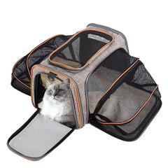 Pet bag Out carrying bag can be extended cat bag Large capacity Two small pets out carrying cat backpack