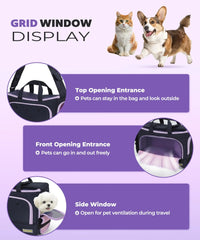 Pet Travel Carrying Bag Crossbody Bag Portable Puppy Pet Bag Handbag with Adjustable Shoulder Strap Small Pet Supplies