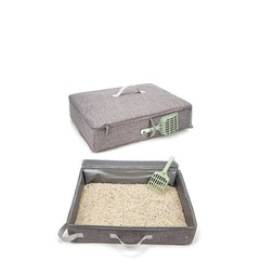 1PC Pet Litter Box, Extra Large, Splash Proof, Waterproof, Portable, Foldable, And Mobile For Outdoor Use