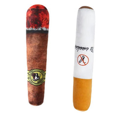 Pet Funny Toys Cigar Big Smoke Plush Sound Squeak Fake Cigarettes Toys Dog Chew Molar Interactive Game Bite Resistant Pet Toy