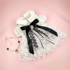 Pet Cat Dress Clothes Christmas Dog Dress Dog Slip Dress ，Coat Dress Red Skirt Costume Pet Cat Warm Dress Bow Skirt Pet Costume