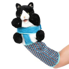Cat Puppet Wrestler Wrestling Glove With Sturdy Padding Soft Plush Cat Wrestle Toy Animal Hand Glove Interactive Play Cat Toys