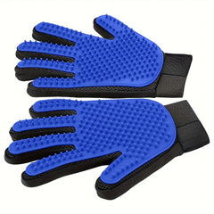 1pair Pet Grooming Glove - Gentle Hair Remover Brush For Dogs And Cats - Massages And Stimulates Circulation - Easy To Use And C