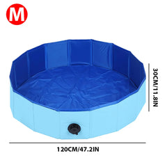 80*30cm Portable pet swimming pool for dogs outdoor summer swimming autumn winter indoor dog bath tub dual-use with drain valve