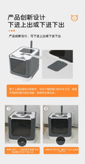 Extra Large Enclosed Cat Litter Box Top Entry Litter Tray with Drawer Design Anti Splash Hooded Toilet with Odor Sealing