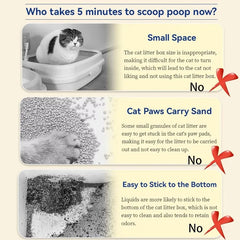 Semi Enclosed Cat Litter Box High Side, XL Large Sifting Litter Box with Sand  Shovel Cat Litter Tray Easy Clean