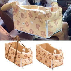 Console Dog Car Seat Pet Booster Comfortable Pet Armrest Car Seat Non-Slip Interactive Pet Seat Travel Carrier Cage Soft