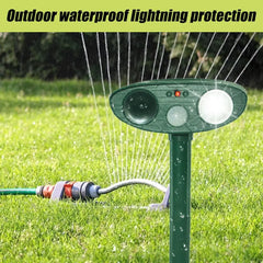 Outdoors Ultrasonic Pet Dog Cat Garden Deterants Upgrade Solar Power Repellers Rechargeable For Animal Dog Raccoon Squirrel Deer