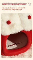 HOOPET Warm Cat House for Winter, Enclosed Kitty Tent with Large Space, Four-Season Safe & Cozy Sleeper, Eco-Friendly Pet Bed