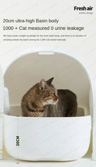 Fully Enclosed Extra Large Cat Litter Box Anti-odor Cat Toilet Simple Style Cat Litter Box Pet Supplies Eco-friendly Material