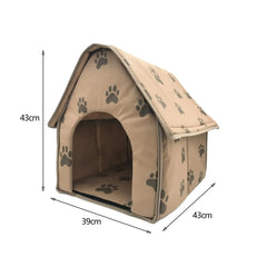 Detachable Folding Small Footprints Pet House Pet Dog Mat Portable Dog Footprint House  Warm And Comfortable