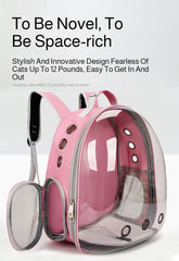 Portable Pet Backpack Outdoor Cat Supplies Transparent Shoulder Bag Pet Bag Breathable Space