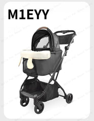 Detachable Lightweight Pet Stroller Car Carry Basket Small and Medium-sized Pet Stroller Foldable Ultra-light Portable Pet Cart