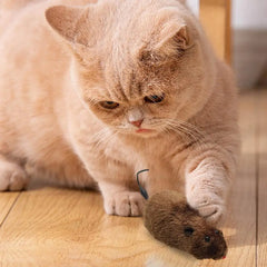 1pcs Fun Mouses Toy and Interactive Plush Wind-Up for Cats Dogs and Kids Mechanical Moving Animal Toy for Playtime and Pranks