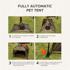 Portable Pet Tent Foldable Pet Playpen for Dogs and Cats Indoors/Outdoors Fully Automatic Waterproof Pet Tent with Carrying Bag