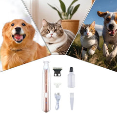 Portable Dog Paw Trimmer with Led Light Rechargeable Cordless Nail Grinder Shaver for Cats dogs Other Pets Nail Grooming Tools