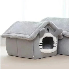 Foldable Pet House Removable Washable Cat House Puppy Cave Sofa Four Seasons General Can Pet Supplies for Small Medium Large Pet