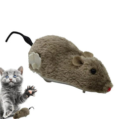 1pcs Fun Mouses Toy and Interactive Plush Wind-Up for Cats Dogs and Kids Mechanical Moving Animal Toy for Playtime and Pranks