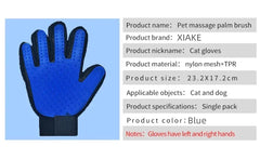 Pet Grooming Gloves Cat Brushes for Gentle Shedding Efficient Pets Hair Remover Mittens - Dog Washing Gloves Cats & Horses