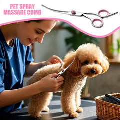 Curved Dog Grooming Scissors Curved Dog Trimmer Trimming Hair Scissors Safety Pet Tool With Round Tips Professional Grooming