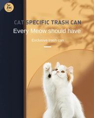 Cat Excrement Trash Can Fully Enclosed Cat Litter Basin Cat Toilet Cat Litter Special Garbage Can Excrement Supplies