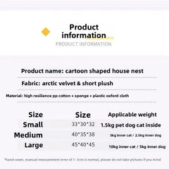 Foldable Pet House Removable Washable Cat House Puppy Cave Sofa Pet Supplies Suitable for Small and Medium Cats and Dogs