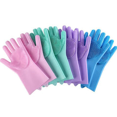 Pet Grooming Gloves Dog Cat Bathing Cleaning Glove Shampoo Scrubber Clean Soft Silicone Hair Removal Glove Hand Skin Protection