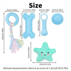 5-pack pet toys plush dog toys teething pet toys