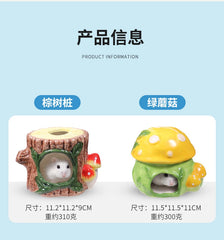 Pottery Hamster House Pet Bed Hideout Hut Hamster Gerbil Hamster House Guinea Pig Nest Sleeping Bed Ceramic House