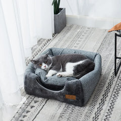 Cat Bed Pet Kennel Kitten House Semi-enclosed Sleeping Cats Cave Bed Plush Foldable Small Dogs Tent Stuff