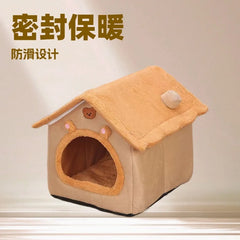 Foldable Pet House Removable Washable Cat House Puppy Cave Sofa Pet Supplies Suitable for Small and Medium Cats and Dogs