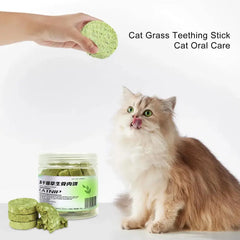 Cat Grass Treats Dried Chew Kitten Biscuits Snacks Toy Freeze Dried Cat Teeth Cleaning Grass Treats for Pet Kitten of Any Age
