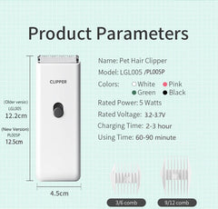 Pet grooming hospital for cats and dogs, low-noise electric push shear, electric waterproof, professional wireless shaving