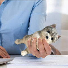 Cat Fidget Toy for Kids Sensory Toys Squeeze Toys Desk Decor Cat Dog Shape Collectible Figurines Toys Soft Flocking Fidget Toy