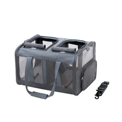 Pets Carrier Bag Lightweight and Breathable Pet Shoulder Bag Large Capacity Cat Bag Multi Pet Suitcase Foldable Cat Backpack