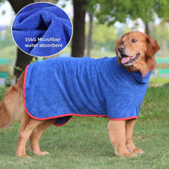 Dog Bathrobe Towel Microfiber Absorbent Beach Towel For Small Medium Dogs Cats Fast Dry Coat Absorbent Pet Nightwear Soft Towel