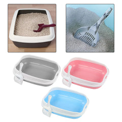 Cat Litter Box for Small Animals Rabbit Cat Sandbox Container Easy to Install Semi Enclosed Cat Sand Basin Kitten Toilet