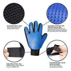 Pet Grooming Kit for Dog Cat Rabbit Fur 2 Sided Grooming Brush Bath Cleaning Glove De-Shedding De-Matting Pet Hair
