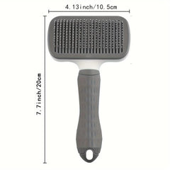 Pet Grooming Brush Gentle Deshedding Massage Comb with One-Click Hair Removal Dog Grooming for Dogs & Cats Easy-Clean