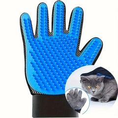 1pair Pet Grooming Glove - Gentle Hair Remover Brush For Dogs And Cats - Massages And Stimulates Circulation - Easy To Use And C
