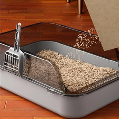Cat Litter Box Large Capacity Semi-closed Removable Splashproof Cats Toilet with Cat Litter Scoop Pet Clean Supplies Litter Box