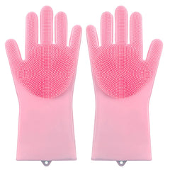 Pet Grooming Cleaning Gloves Dog Cat Bathing Shampoo Glove Scrubber Magic Dishwashing Cleanner Sponge Silicon Hair Removal Glove