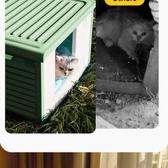 HOOPET Cat Litter Cat House Cottage Summer Outdoor Rainproof Dog Kennel Cat House Stray Cat Outdoor Nests