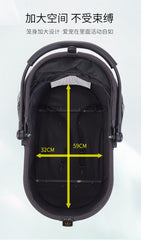 pet stroller Outdoor pet cart four wheeled metal folding handcart portable double-layer separable pet cart for outdoor use