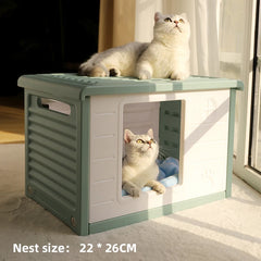HOOPET Cat Litter Cat House Cottage Summer Outdoor Rainproof Dog Kennel Cat House Stray Cat Outdoor Nests