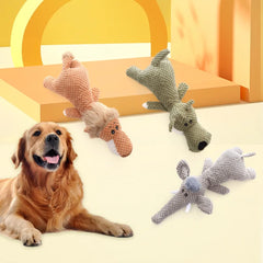 Plush Cartoon Puppy Dog Toys Pet Chew Squeak Toys Small Dogs Teeth Grinding Bite Interesting Cute and Highly Elastic Pet Toys