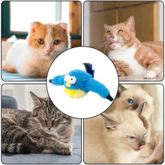 Electric Bird Teasing Cat Toy Interactive Simulation Bird Plush Toy Pet Kitten Teasing Toys for cats and kittens to practice